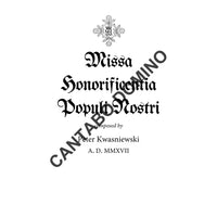 Missa Honorificentia Populi Nostri (complete Ordinary)